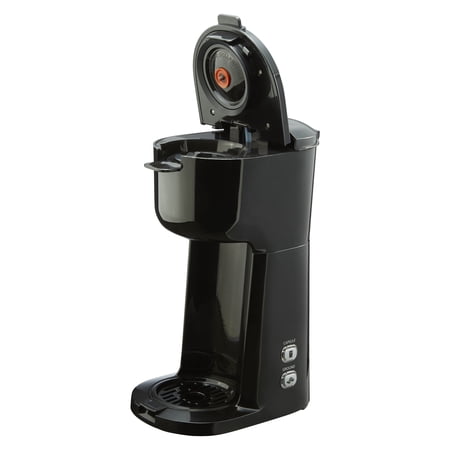 Mainstays Single Serve Coffee Maker, 1 cup Capsule or Ground Coffee, Black, New, Model 202140