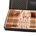 thumbnail image 3 of Flatware Flatware Set Stainless Steel Glossy 24 Pieces Steak Knife Fork Spoon Set for Restaurant, 3 of 5