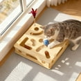 thumbnail image 4 of Pet Supplies Cat Scratch Puzzle Enrichment for Indoor Cats Interactive Nail File Alternative with 6-Style Stick Design to Reduce Stress and Promote Play Durable TPR Wood Composite Craft, 4 of 5