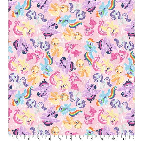 Springs Creative 18" x 21" Cotton Hasbro My Little Pony Friends Precut Sewing & Craft Fabric, Multi-color