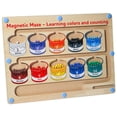 thumbnail image 4 of Laberinto de juguete para niños, rompecabezas, tablero de conteo magnético de madera, bolígrafo magnético, laberinto de juguete de cuentas, 4 of 4