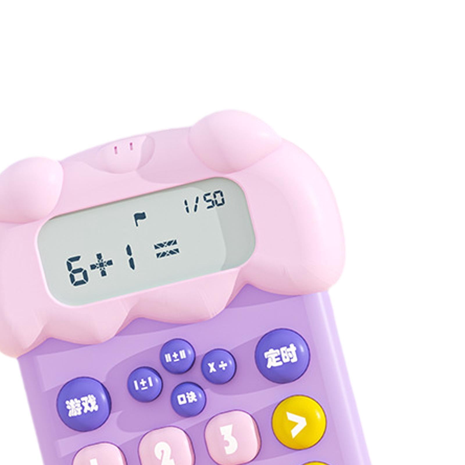 LeeQinersw Dinosaur Calculator Office Desktop Calculator Teaching Aids Intelligent Learning Pink