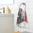 thumbnail image 3 of Yayeee 2 Pack Hand Towels for Bathroom 100% Cotton 16" x 28" Soft Absorbent Kitchen Towel, Black Streets, 3 of 7