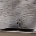 thumbnail image 2 of FASÄDE Waves Decorative Vinyl Backsplash Panel in Brushed Aluminum (6X6 Inch Sample), 2 of 5