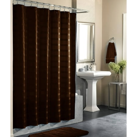 Mainstays Odyssey Solid Color Shower Curtain, Costa Brown - Walmart.com