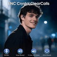 thumbnail image 6 of Open Ear Earbuds, Bluetooth 5.4 Headphones, Wireless Earbuds with Ear Hooks,70H HiFi Stereo Open Ear Headphones with Mic, IP7 Waterproof Lightweight Air Conduction Headphones for Workouts and Running, 6 of 10