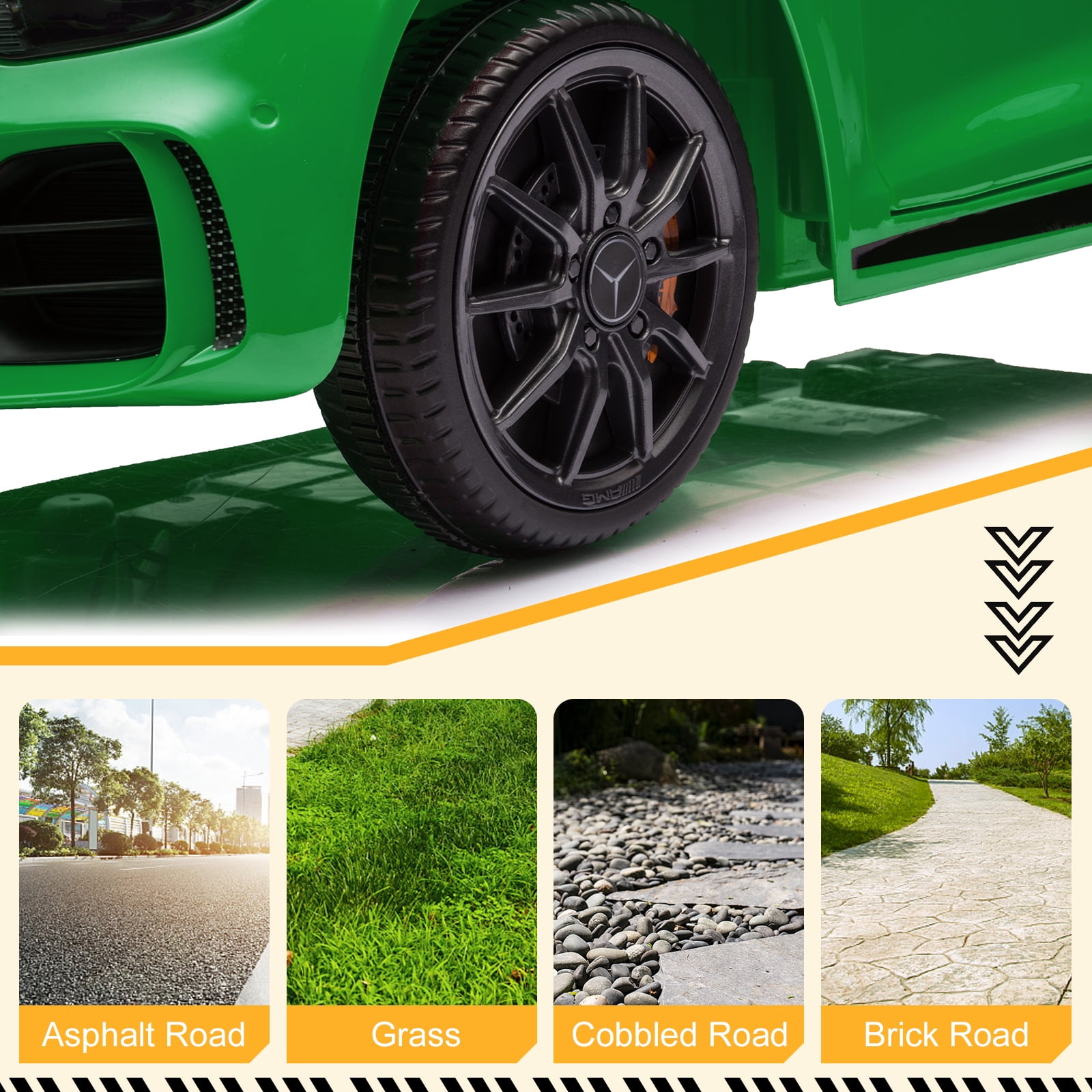 Kepooman Electric Remote Control Truck, Kids Toddler Ride On Cars 12V 4.5Ah with 2.4G Remote Control Mercedes-Benz Sports Car, Green Kepooman Electric Remote Control Truck, Kids Toddler Ride On Cars 12V 4.5Ah with 2.4G Remote Control Mercedes-Benz Sports Car, Green