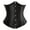 Black, variant on Underbust Corset Top Women Satin Lace Up Boned Underbust Corset Gothic Corset Red S