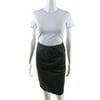 Pre-owned|philosophy Womens Back Zip Knee Length Pencil Skirt Gray Size 4