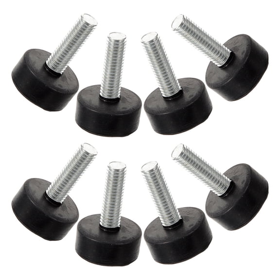 HOMEMAXS 8pcs Adjustable Threaded Furniture Leg Leveling Feet Adjustable Rubber Feet Heavy Duty Leveling Feet For Table Workbench Cabinet Chair Leg Extenders