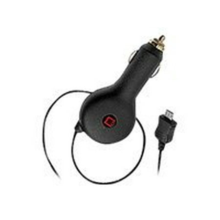 Cellet Compact and Retractable 800mA micro USB Retractable Plug in Car Charger (CLAMSHELL PACKAGE)