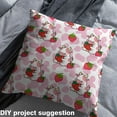 thumbnail image 2 of jejeloiu Pink Cow Print Fabric by the Yard 1 Yard for Girls, Kawaii Strawberry Sewing Fabric, Farm Animal Fruit Room Decor Fabric by the Yard, Breathable Home Decor, 2 of 6