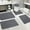Dark Gray, variant on RXMEKW Bathroom Rugs and Mats Sets 5-Piece Glossy Non-Slip Bath Rug Set Classic Pattern