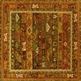 thumbnail image 1 of Ahgly Company Indoor Square Oriental Yellow Industrial Area Rugs, 7' Square, 1 of 4