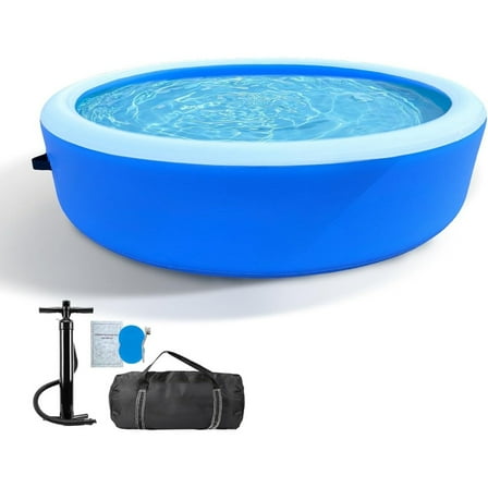 6.6ft Family Swimming Pool with Pump, 10-Min Setup