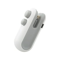 Handheld Mini Bag Sealer, White with 2-in-1 Cutter, USB Rechargeable, Portable, Magnet