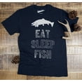 thumbnail image 2 of Mens Eat Sleep Fish T Shirt Funny Sarcastic Novelty Fishing Lover Gift for Dad Graphic Tees, 2 of 7