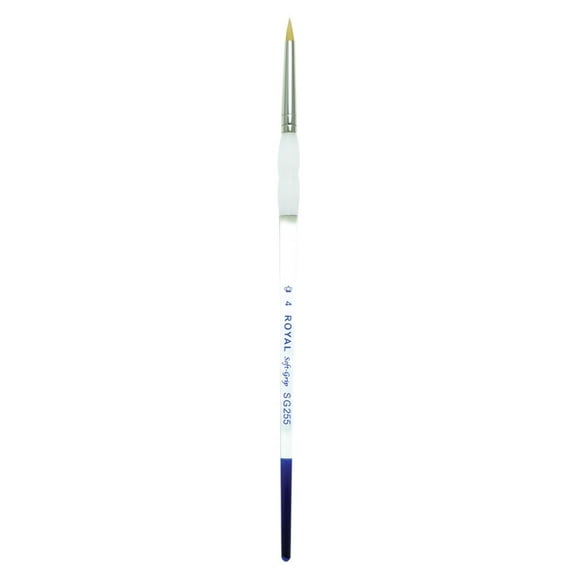 SG255 Series | Soft-Grip™ Standard Handle Gold Taklon Short Round Brush