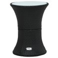 thumbnail image 1 of vidaXL Garden Side Table Drum Shape Black Poly Rattan, 1 of 3
