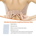 thumbnail image 4 of Extension Sangle Soutien-Gorge Extensions 3 Rangs 3 Crochets Extensibles Femmes Femmes Accessoires Multicolore Allongés Dos Remplacement Intimes Sous-Vêtements Blanc, 4 of 6