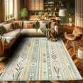 thumbnail image 2 of Ambesonne Bohemian Decorative Rug Carpet, Pastel Spring Inspo Floral, 2' 2" x 3' 7", Pale Teal Mustard and Rose, 2 of 5
