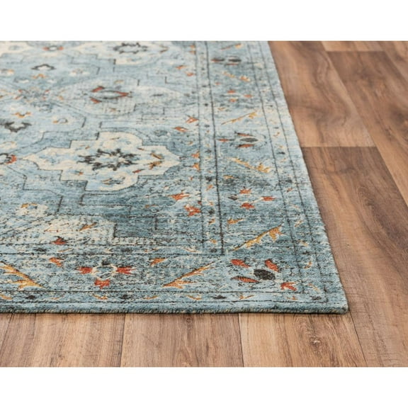 Alora Decor Alure 10' x 13' Classical Blue/Beige/Apricot Hybrid Area Rug