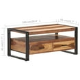 thumbnail image 4 of vidaXL Coffee Table 39.4"x21.7"x17.7" Solid Acacia Wood, 4 of 8