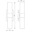 thumbnail image 6 of Designers Fountain Anton 17.5 inch 2-Light Matte Black Transitional Wall Sconce Light, D286M-2WS-MB, 6 of 9