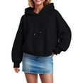 thumbnail image 2 of Xudanell Pullover Sweatshirts for Women Pullover Lightweight Sweatshirts Oversized Hoodies Long Sweatshirt Black XXL, 2 of 6