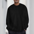 thumbnail image 2 of WEAIXIMIUNG Christmas Mens Autumn and Winter Suede Hatless Pullover Solid Color Long Sleeve Sweater Top, 2 of 8