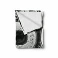 thumbnail image 2 of Letter P Soft Flannel Fleece Blanket, Capital P What is Your Name Baroque Styled Gothic Medieval Fashion Aged Initials, Cozy Plush for Indoor and Outdoor Use, 60" x 80", Black Grey, by Ambesonne, 2 of 6