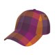 thumbnail image 1 of Balery Purple Yellow Buffalo Plaid Gorra de béisbol de tamaño ajustable para correr, entrenar y actividades al aire libre. Gorra de papá para todas las estaciones., 1 of 6