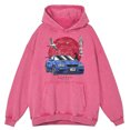 thumbnail image 4 of Sudadera con capucha retro desgastada con inicial de coche de carreras japonés GTR R34 para hombre, sudadera informal de moda, sudadera holgada 100 % algodón, sudadera de gran tamaño, 4 of 5