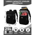 thumbnail image 3 of Mochila térmica BAGLHER 33L a prueba de fugas impermeable negra, 3 of 9