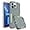 Green/Grey, variant on for iPhone 13 Pro Max Phone Case, with Tempered Glass Screen Protector, Dust-Proof Port Cover, Full Body Non-Slip Rubber Covered, Wear-Resistant & Drop-Proof, Black/Purple