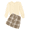 Beige&plaid Brown, variant on Arshiner Girls Fall Winter Clothes Solid Rib Knit Long Sleeve Top Plaid Button A-Line Mini Skirts Set Kids Casual Outfits 8-10 Years