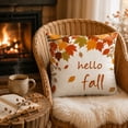 thumbnail image 4 of Fall Pumpkin Maple Leaf Throw Pillow Covers 18x18 Inch for Thanksgiving Indoor Outdoor Decor, 4 of 5