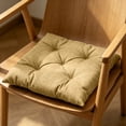 thumbnail image 6 of Linen Chair Cushion Soft Comfortable Padded Seat Cushion Non Slip Square Chair Pad - Washable Durable for Kitchen Dining Office, Yellow, Ccwuwei, 6 of 6