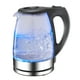 thumbnail image 1 of Fiudx Hervidor de Vidrio Portátil, Pantalla Led, Tecnología de Ebullición Rápida, Vidrio de Borosilicato Sin Bpa, Base de Acero Inoxidable, Apagado Automático Seguro, Capacidad de 1.7 L, Esencial par, 1 of 7