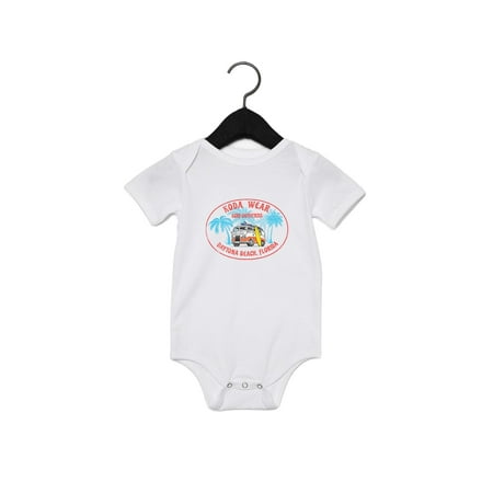 

Distressed Surf Van Babies White Onesie