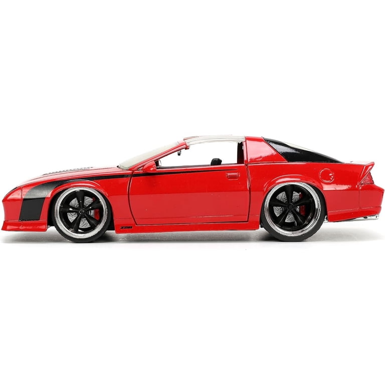 Jada 1985 Chevrolet Camaro Red, Black Stripes, Bigtime Muscle