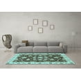 thumbnail image 3 of Ahgly Company Indoor Rectangle Oriental Light Blue Traditional Area Rugs, 6' x 9', 3 of 4