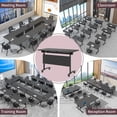 thumbnail image 5 of 6PCS Modern Conference Table,Folding Conference Table with 360°Mobile Wheels,Conference Room Table for Office ,Classroom,Modular Meeting Table, 5 of 7