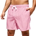 thumbnail image 4 of RMGVDSD Mens Striped Casual Shorts Drawstring Waist Beach Shorts With Pockets Mens Swim Trunks Swimming Shorts Summer Bathing Suit Relaxed Fit Streetwear, 4 of 4