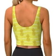 thumbnail image 3 of Lsque Gold Pineapple Printed Women'S Sports Bra, Compression, Moisture Wicking, High-Impact Sports Bra For Women,Supportive sports bra-, 3 of 9