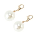 thumbnail image 4 of Unique Bargains 1 Pair Shoelace Charms Sparkly Round Pearl Pendant Decorative Shoe Clips Small Beige, 4 of 5