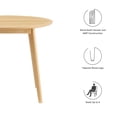 thumbnail image 5 of Modway Vision 35" Round Dining Table in Oak, 5 of 8