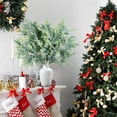thumbnail image 3 of 10 Pack Snowy Artificial Pine Branches Frosted Faux Cedar Spray 19’’ Long Greenery Cedar Picks Christmas Cedar Stems for DIY Garland Wreath Xmas Embellishing Home Garden Decoration, 3 of 5