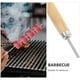 thumbnail image 2 of 50 brochetas de barbacoa con mango de madera, de acero inoxidable, de metal, anchas, planas y largas, para carne y verduras, 2 of 7