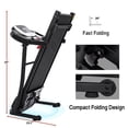 thumbnail image 4 of Clearance Foldable Treadmills for Home,Under Desk Electric Treadmill Workout Running Machine,2.5HP Portable Compact Treadmill with 12 Pre Set Programs and 16.5 Inch Wide TreadBelt, 4 of 6